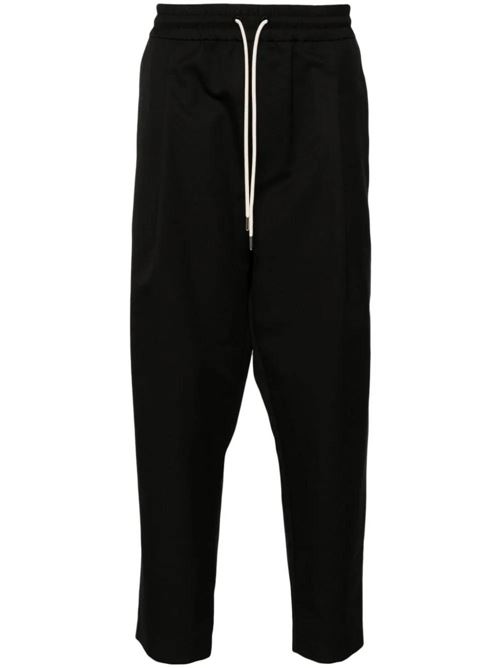 Black twill pants DRÖLE DE MONSIEUR | PERMBP167PL127BL